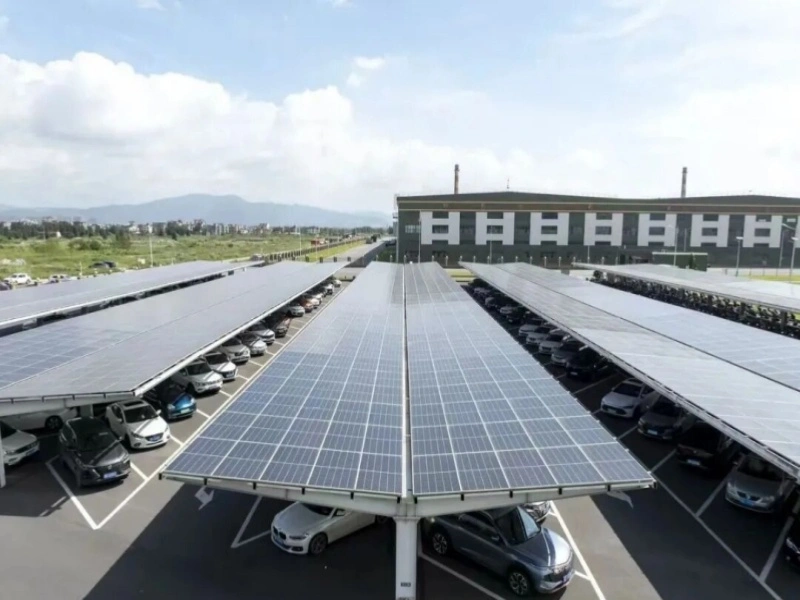 Sunpal 2.1MW N-Type TOPCon bifacial solar carport USA