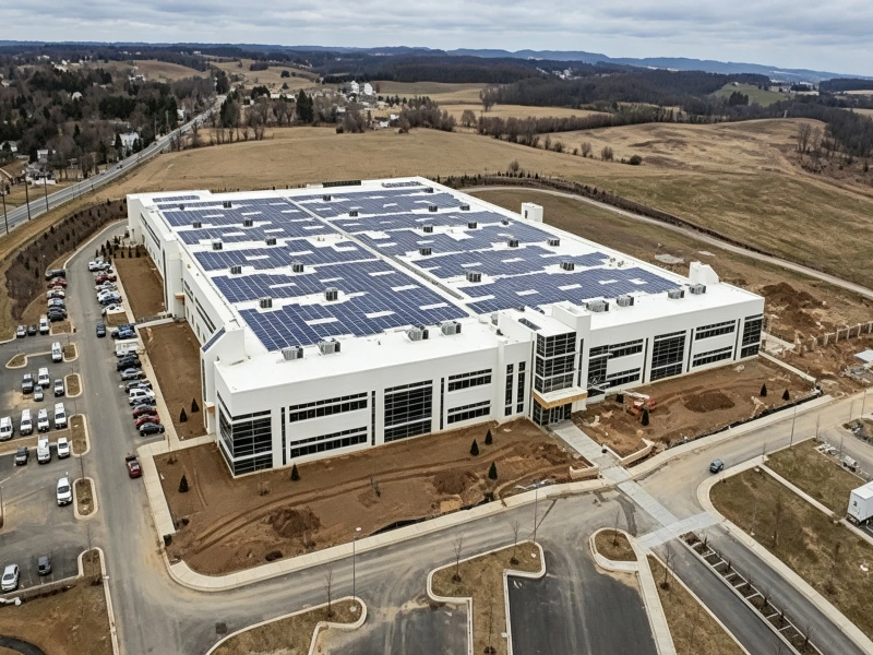 1.8MW N-Type TOPCon rooftop solar system on a logistics warehouse in Querétaro, Mexico